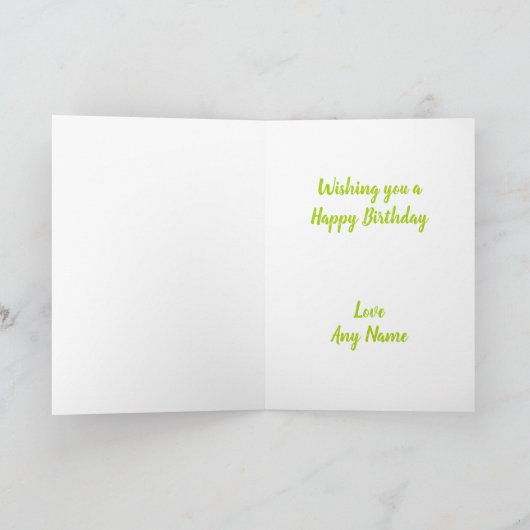 Pear on Folded Greeting Birthday Kaart (Binnen)