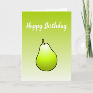 Pear on Folded Greeting Birthday Kaart