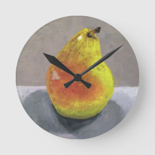 Pear Painting-klok Ronde Klok