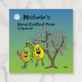 Pear Pals Funny Cartoon Cider Pie en meer Bedankjes Labels (Voorkant)