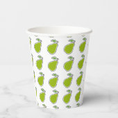 Pear Paper Cups Papieren Bekers (Achterkant)