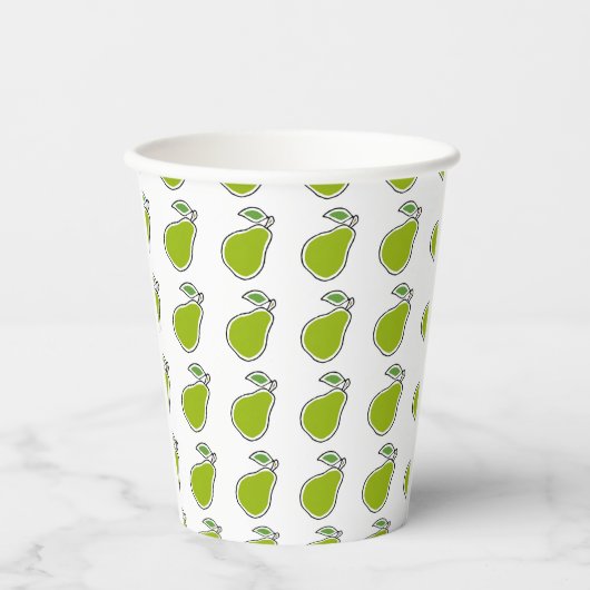Pear Paper Cups Papieren Bekers (Voorkant)