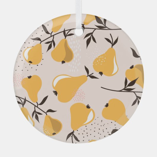 Pear Paradise: kleurrijke overlappingen Glas Ornament (Voorkant)