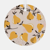 Pear Paradise: kleurrijke overlappingen Glas Ornament (Achterkant)
