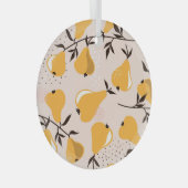 Pear Paradise: kleurrijke overlappingen Glas Ornament (Voorkant Rechts)