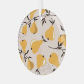 Pear Paradise: kleurrijke overlappingen Glas Ornament (Voorkant links)
