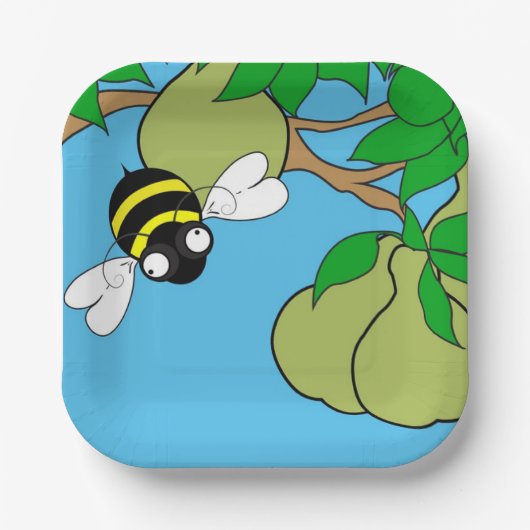 Pear Party Papieren Borden Bordje (Voorkant)