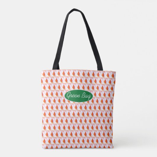Pear Pattern Tote Bag (Achterkant)