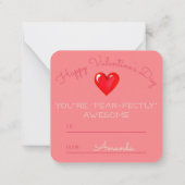 'Pear-perfect' Geweldige klaslokaal Valentijns Notitiekaartje (Achterkant)