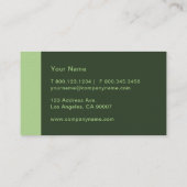 Pear Pine Green Modern Visitekaartje (Achterkant)