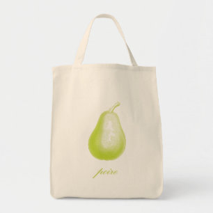 Pear (Poire) biologische kruidenier Canvas tas