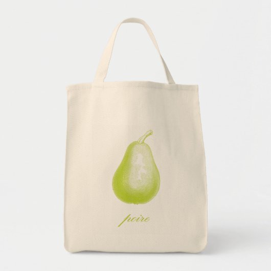 Pear (Poire) biologische kruidenier Canvas tas (Voorkant)