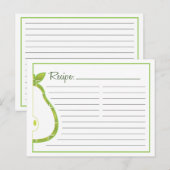 Pear Recipe Card Briefkaart (Voorkant / Achterkant)