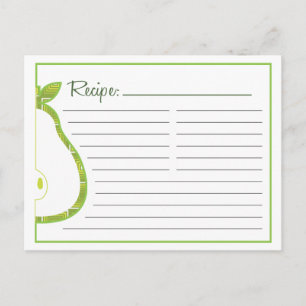 Pear Recipe Card Briefkaart