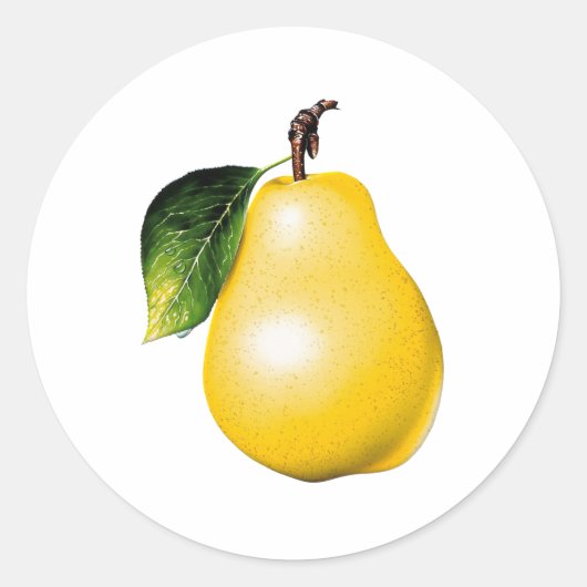 Pear Ronde Sticker (Voorkant)