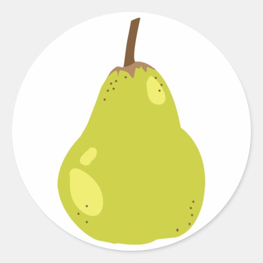 Pear Ronde Sticker (Voorkant)