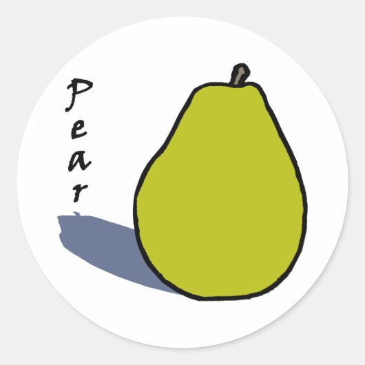 Pear Ronde Sticker (Voorkant)