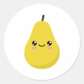Pear Ronde Sticker (Voorkant)
