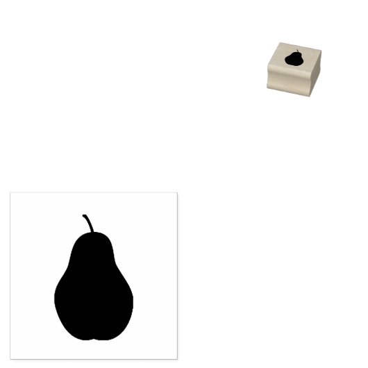 Pear Rubber Stamp Rubberstempel (Gestempeld)