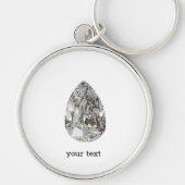 Pear Shaped Diamond Sleutelhanger (Voorkant)