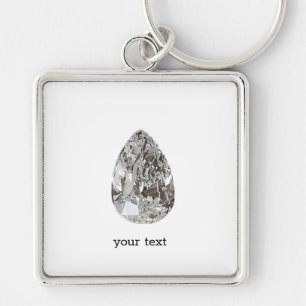 Pear Shaped Diamond Sleutelhanger