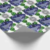 Pear shaped Sapphire Blue Cadeaupapier (Hoek)