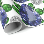 Pear shaped Sapphire Blue Cadeaupapier (Rol Hoek)