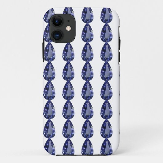 Pear shaped Sapphire Blue Case-Mate iPhone Case (Achterkant)