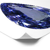 Pear shaped Sapphire Blue Poster (Hoek)