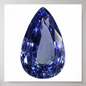 Pear shaped Sapphire Blue Poster (Voorkant)