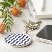 Pear shaped Sapphire Blue Sleutelhanger (Zijkant)