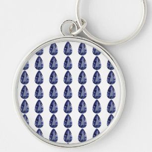 Pear shaped Sapphire Blue Sleutelhanger