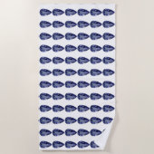 Pear shaped Sapphire Blue Strandlaken (Voorkant)
