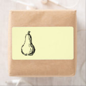 Pear Sketch. Lijnillustratie in zwart. Etiket (Insitu)