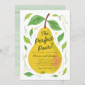 Pear Theme De perfecte paar douche Kaart (Voorkant / Achterkant)