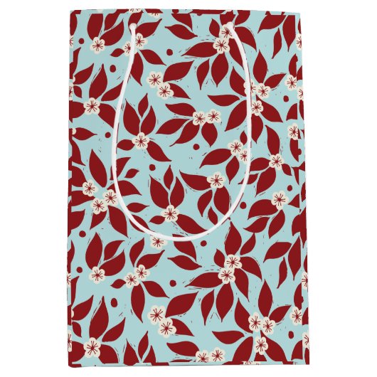 Pear Tree Holiday - Cranberry Red Medium Cadeauzakje (Voorkant)