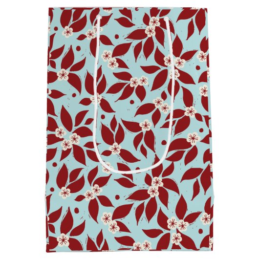 Pear Tree Holiday - Cranberry Red Medium Cadeauzakje (Achterkant)