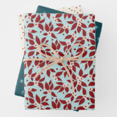 Pear Tree Holiday Inpakpapier Vel (In situ)