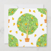 Pear Tree Square Bridal Shower Invitation Kaart (Achterkant)