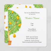 Pear Tree Square Bridal Shower Invitation Kaart (Voorkant / Achterkant)