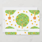 Pear Tree Wedding Rehearsal Dinner Invitation Kaart (Achterkant)
