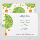 Pear Tree Wedding Rehearsal Dinner Invitation Kaart (Voorkant / Achterkant)