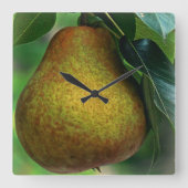 Pear Vierkante Klok (Voorkant)