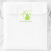 Pear Vierkante Sticker (Tas)