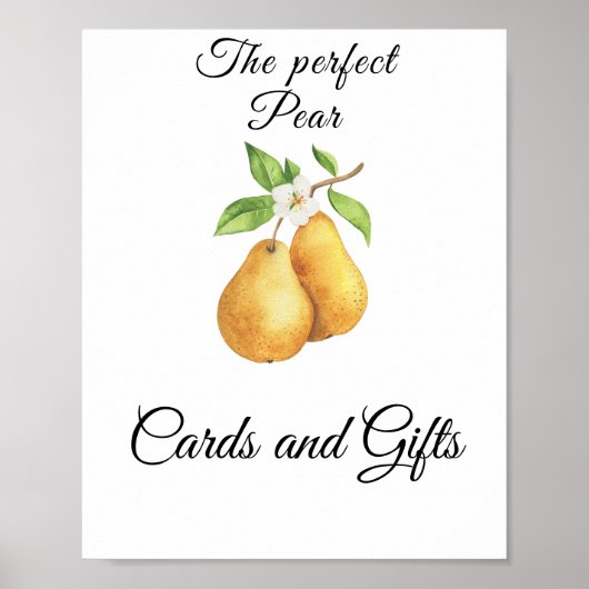 Pear Vrijgezellenfeest Kaarten en geschenken Poster (Voorkant)