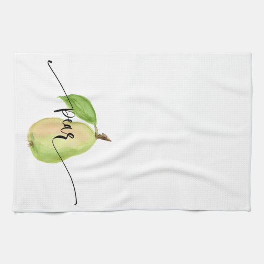 Pear Waterverf Kitchen Towel Theedoek (Horizontaal)