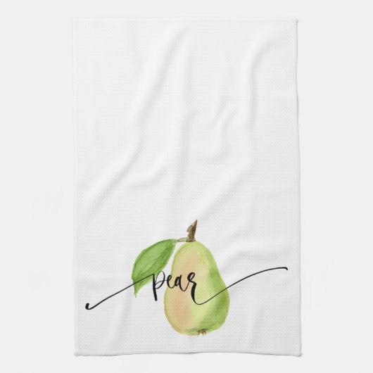 Pear Waterverf Kitchen Towel Theedoek (Verticaal)