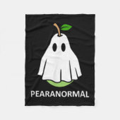Pearanormal Cute Ghost Pear Halloween Costume Funn Fleece Deken (Voorkant)