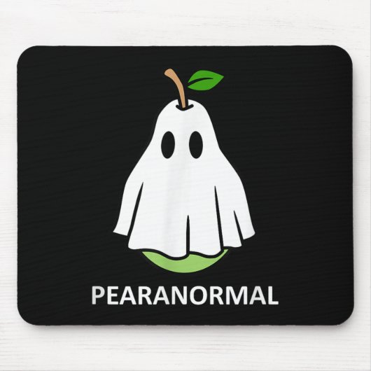 Pearanormal Cute Ghost Pear Halloween Costume Funn Muismat (Voorkant)