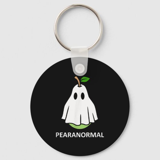 Pearanormal Cute Ghost Pear Halloween Costume Funn Sleutelhanger (Voorkant)